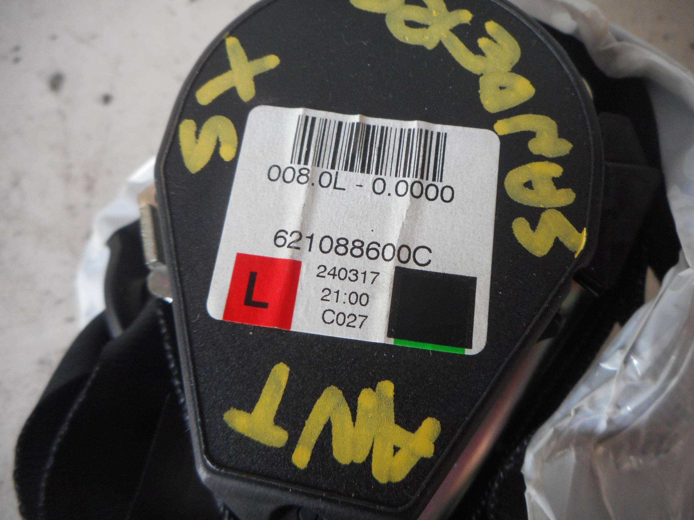 Cintura di sicurezza ant. sx.